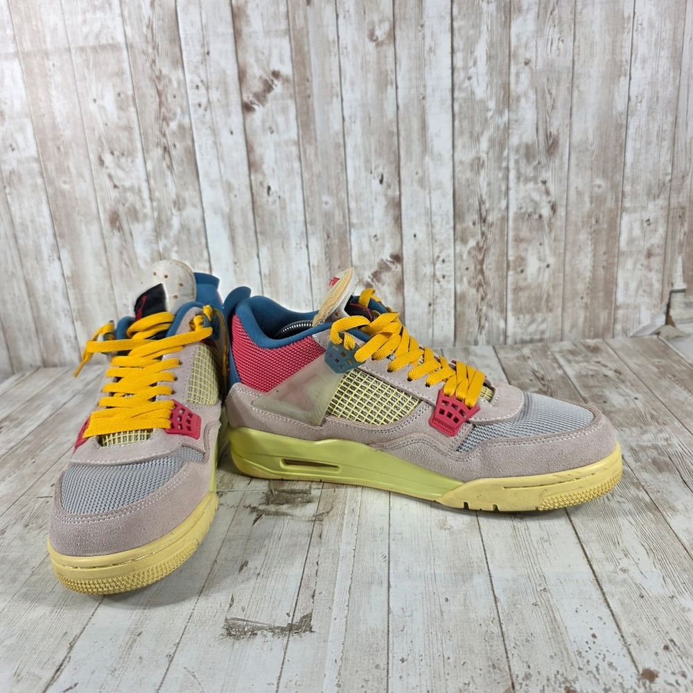 Jordan 4 Retro Union LA Guava Ice Mens 11 DC9533-800 Pink Blue Yellow Sneakers - Picture 6 of 8